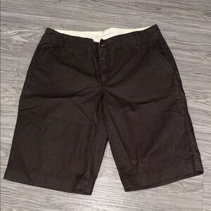 Banana Republic Women's Flat Front Chino Shorts Size 8 Brown Cotton